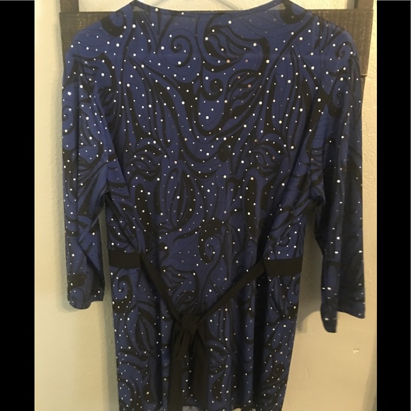 Lane Bryant Blue and Shimmer Blouse - Picture 4 of 4